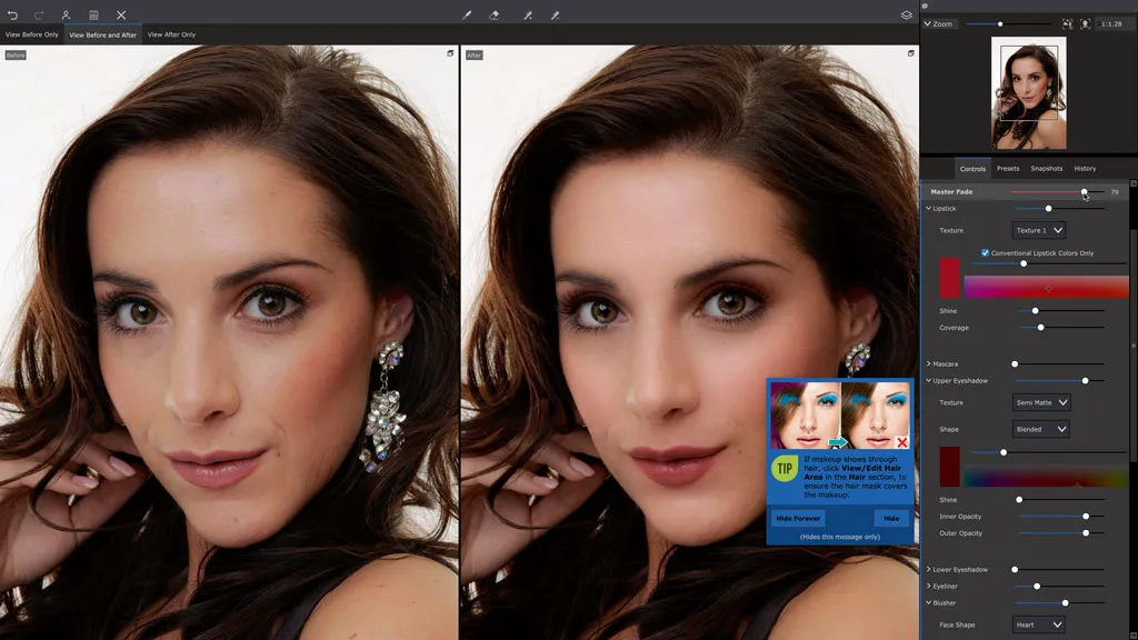 Photo editors editing and enhancing image on professional software screen