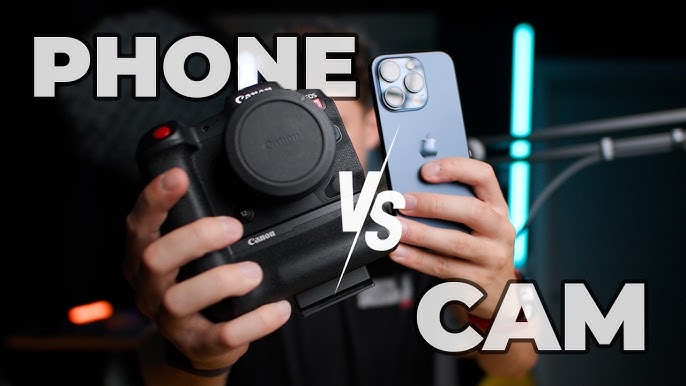 DSLR camera setup vs smartphone setup comparison for photo editors